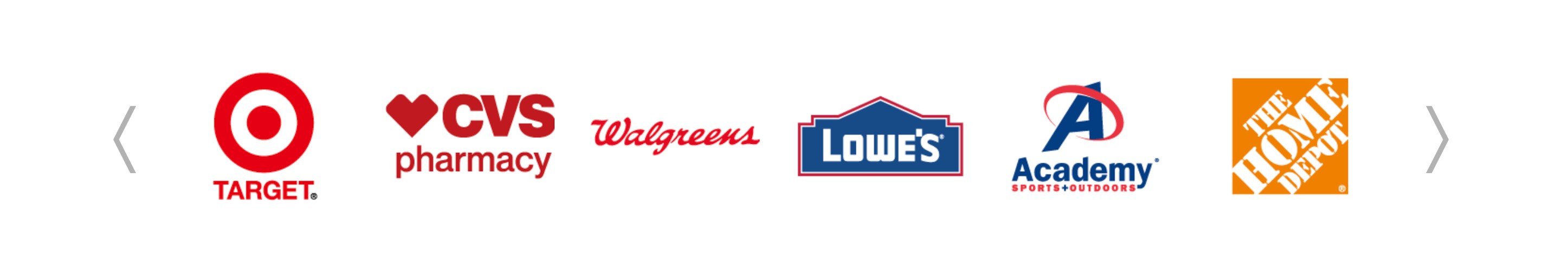 Trusted by Target, CVS pharmacy, Walgreens, Lowe&rsquo;s, Academy Sports + Outdoors, and The Home Depot